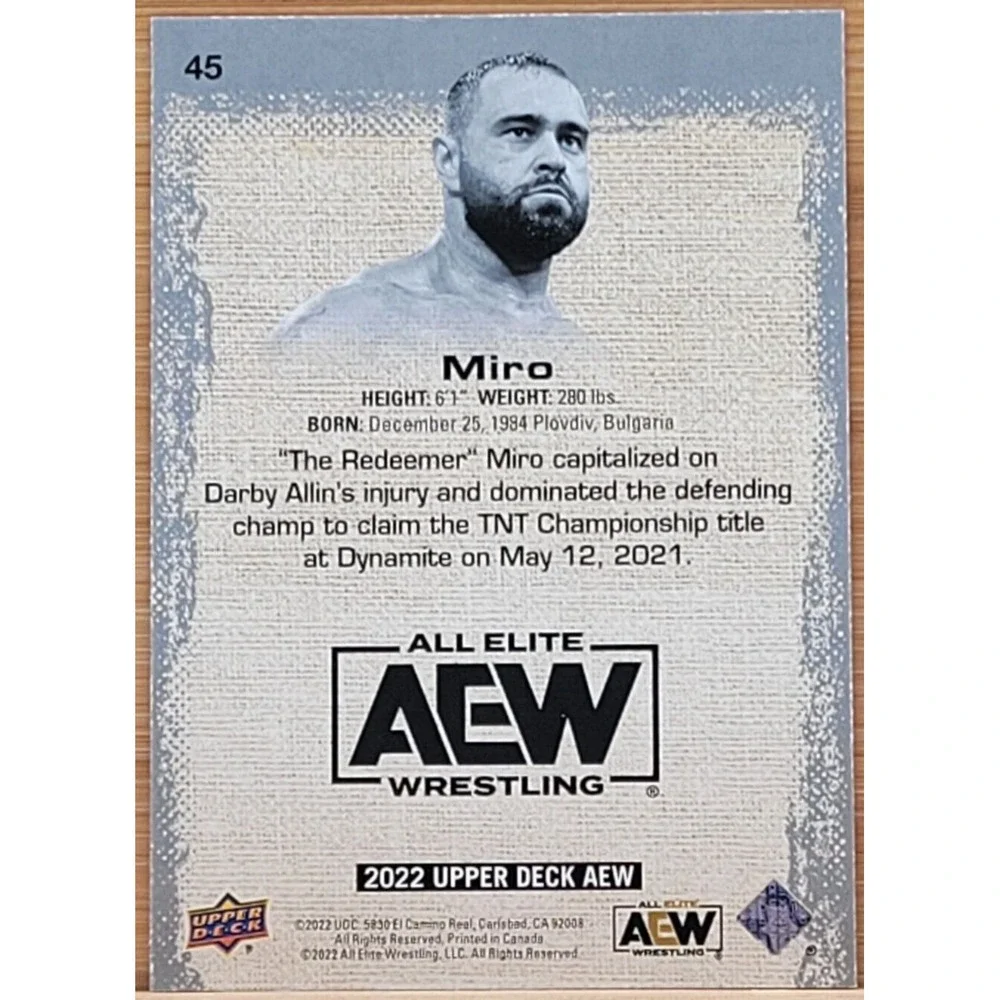 2022 UPPER DECK AEW MIRO  EXCLUSIVES‎ #D/100